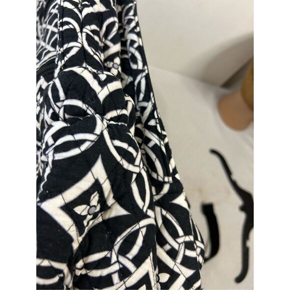 Vera Bradley padded backpack black white 5 zipper 17"x14" - Picture 7 of 10